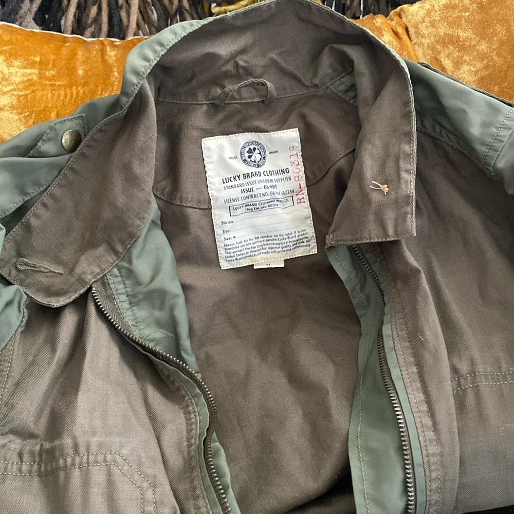 Lucky brand-Military style olive green jacket